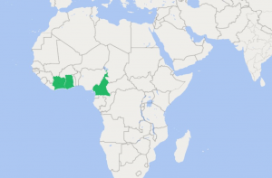 Map Africa banana